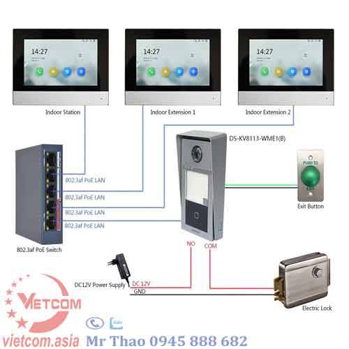 Chuông cửa có hình Hikvision IP(DS-KV8113-WME1(B)-DS-KH6320-TE1)